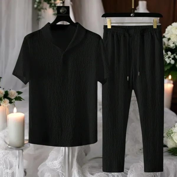 Black_Polycotton_Self_Design_Night_Suit_Set_For_Men