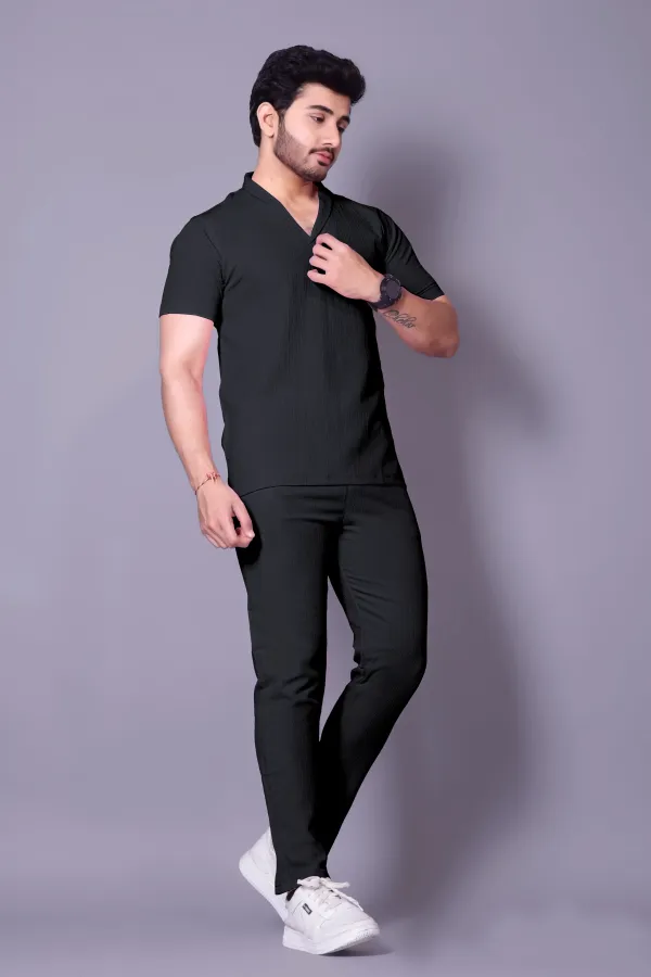 Black_Polycotton_Self_Design_Night_Suit_Set_For_Men