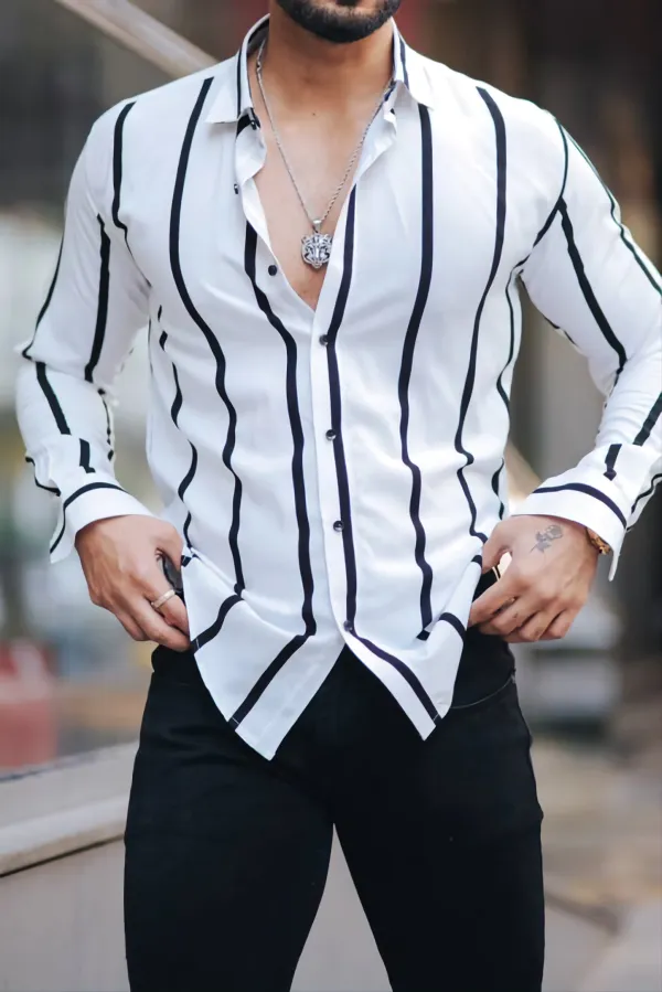 Black_&_White_Lycra_Blend_Full_Sleeve_Printed_Shirt_For_Men