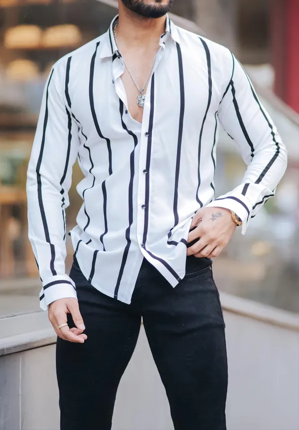 Black_&_White_Lycra_Blend_Full_Sleeve_Printed_Shirt_For_Men