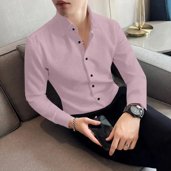Pink_Cotton_Blend_Full_Sleeve_Self_Design_Shirt_For_Men