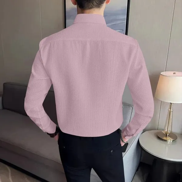 Pink_Cotton_Blend_Full_Sleeve_Self_Design_Shirt_For_Men