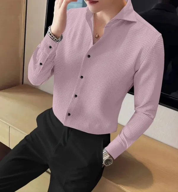 Pink_Cotton_Blend_Full_Sleeve_Self_Design_Shirt_For_Men