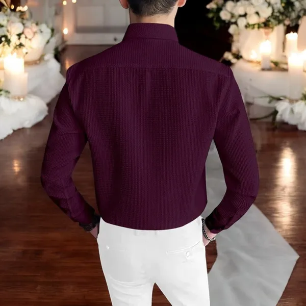 Purple_Cotton_Blend_Full_Sleeve_Self_Design_Shirt_For_Men