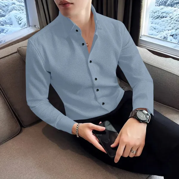 Light_Blue_Cotton_Blend_Full_Sleeve_Self_Design_Shirt_For_Men