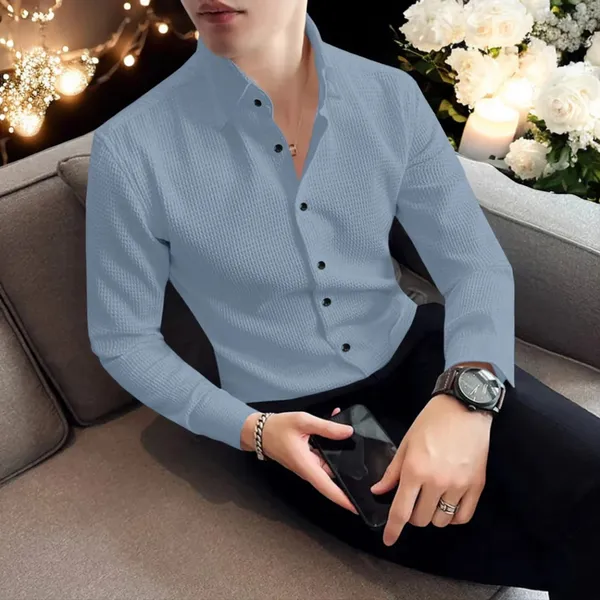 Light_Blue_Cotton_Blend_Full_Sleeve_Self_Design_Shirt_For_Men