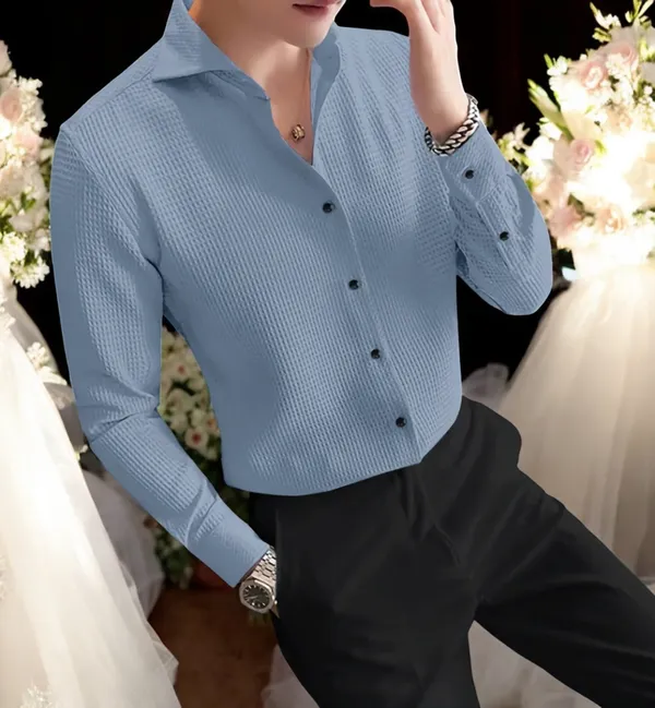 Light_Blue_Cotton_Blend_Full_Sleeve_Self_Design_Shirt_For_Men