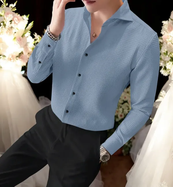 Light_Blue_Cotton_Blend_Full_Sleeve_Self_Design_Shirt_For_Men