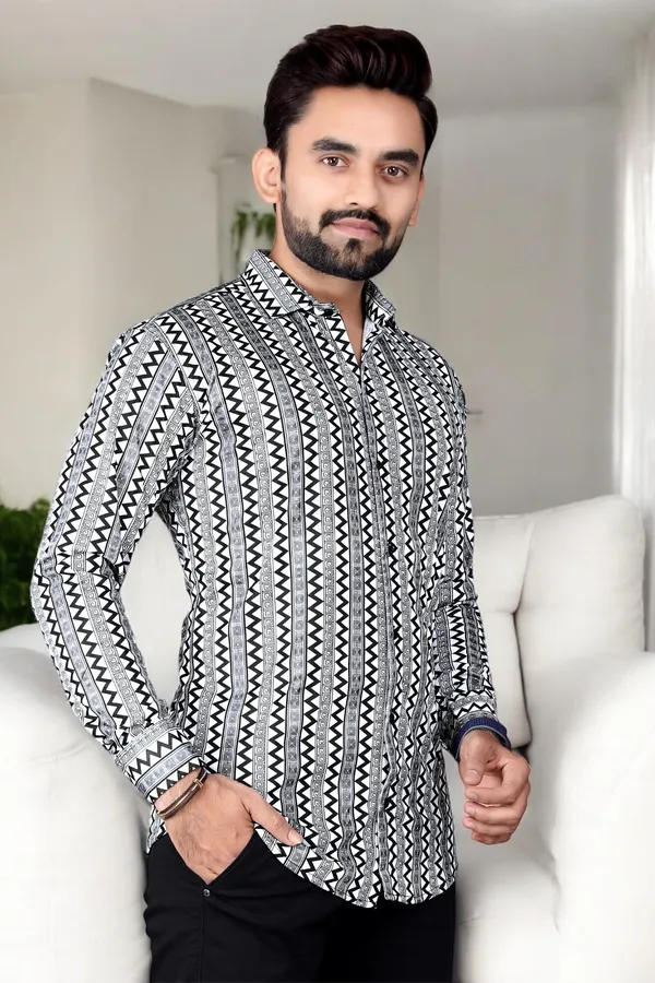 Black_Lycra_Blend_Full_Sleeve_Printed_Shirt_For_Men