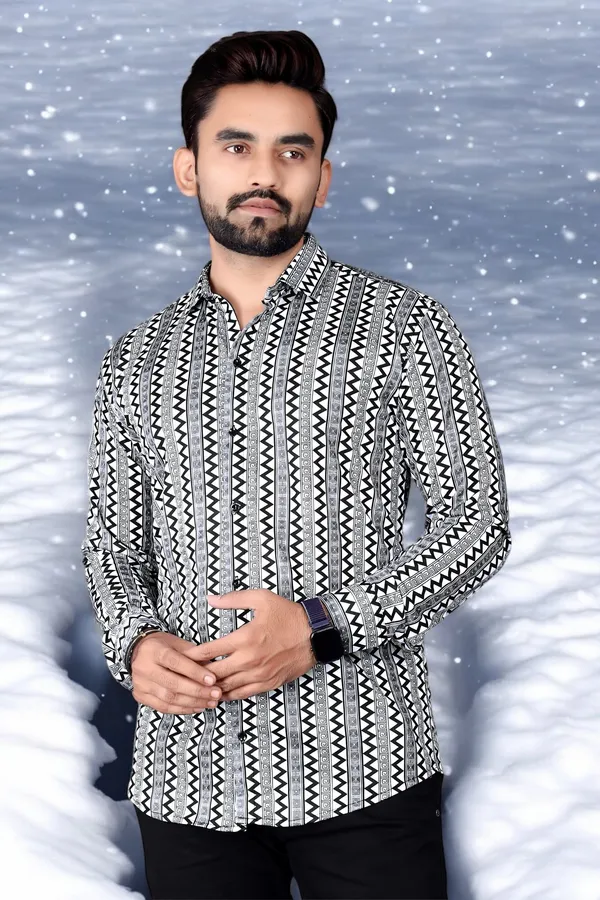 Black_Lycra_Blend_Full_Sleeve_Printed_Shirt_For_Men