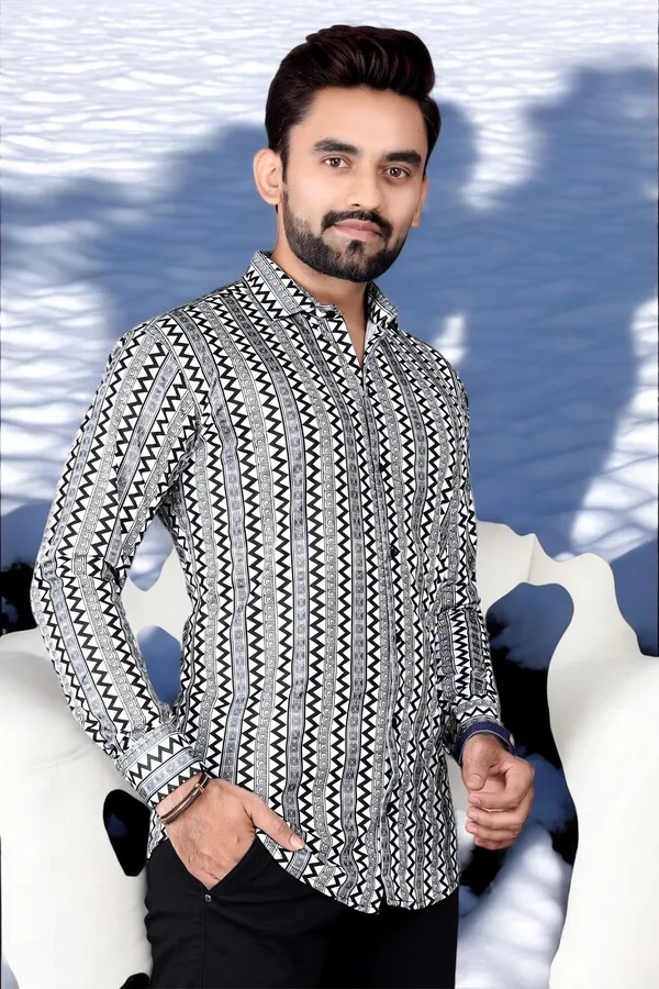 Black_Lycra_Blend_Full_Sleeve_Printed_Shirt_For_Men