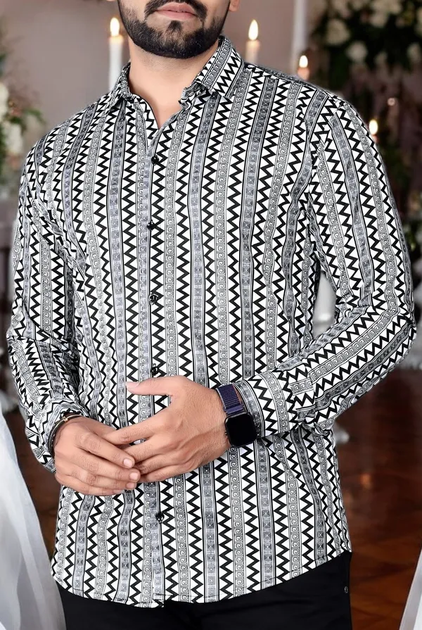 Black_Lycra_Blend_Full_Sleeve_Printed_Shirt_For_Men