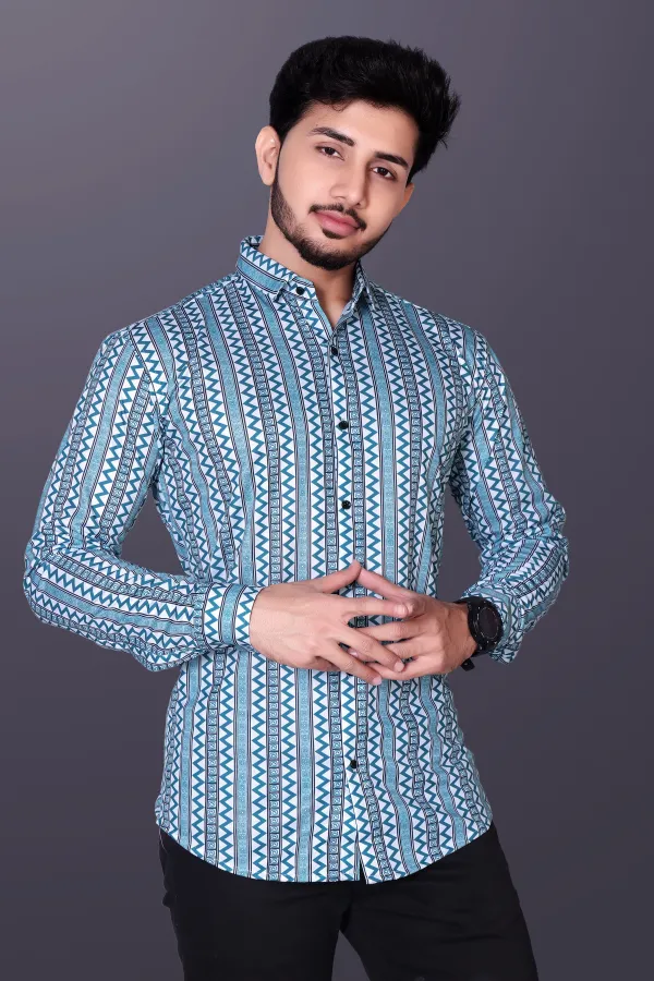 Brown_Lycra_Blend_Full_Sleeve_Printed_Shirt_For_Men