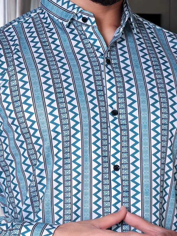 Multicolor_Lycra_Blend_Full_Sleeve_Printed_Shirt_For_Men