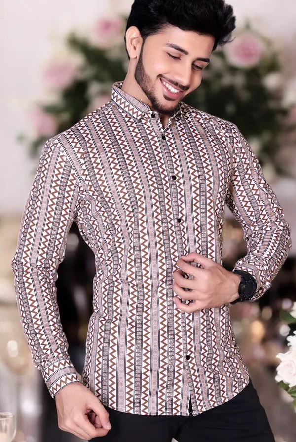 Brown_Lycra_Blend_Full_Sleeve_Printed_Shirt_For_Men