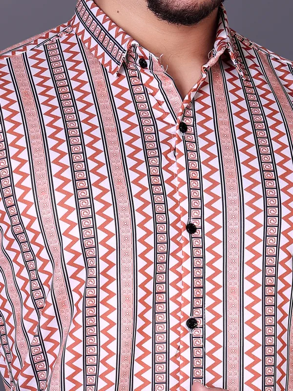 Brown_Lycra_Blend_Full_Sleeve_Printed_Shirt_For_Men