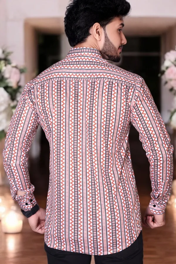 Orange_Lycra_Blend_Full_Sleeve_Printed_Shirt_For_Men