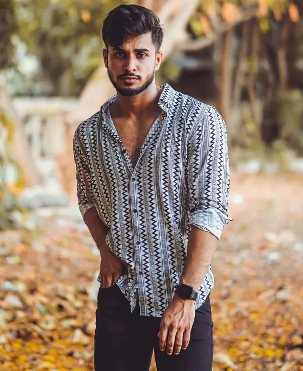 Brown_Lycra_Blend_Full_Sleeve_Printed_Shirt_For_Men
