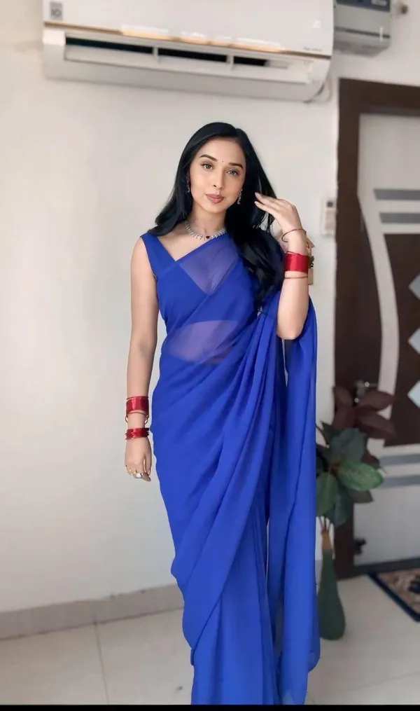 Royal_Blue_Georgette_Premium_&_Elegant_Saree_With_Unstiched_Blouse