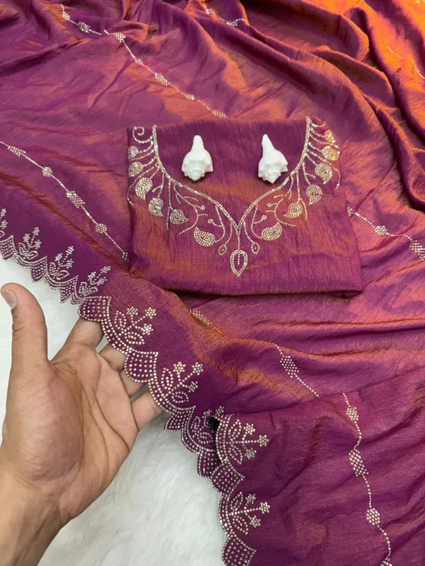 Wine_Soft_Silk_Premium_&_Elegant_Saree_With_Unstiched_Blouse