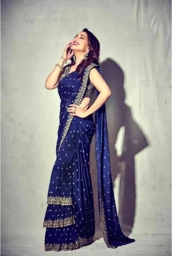 Navy_Blue_Georgette_Premium_&_Elegant_Saree_With_Unstiched_Blouse