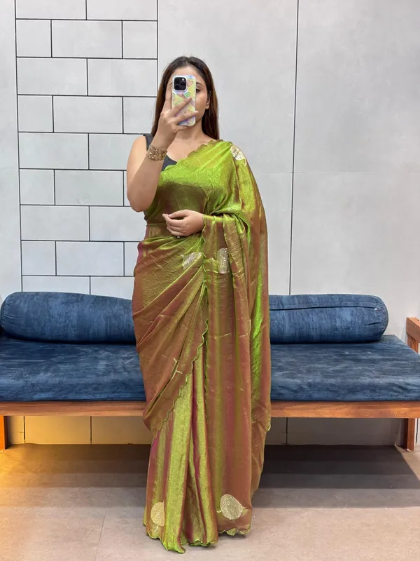 Multicolor_Space_Silk_Premium_&_Elegant_Saree_With_Unstiched_Blouse
