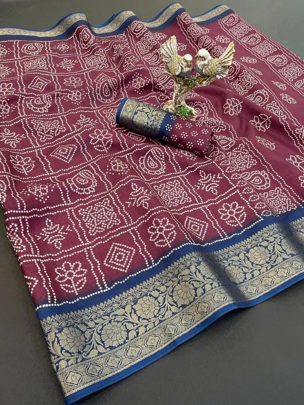Wine_Dola_Silk_Premium_&_Elegant_Saree_With_Unstiched_Blouse