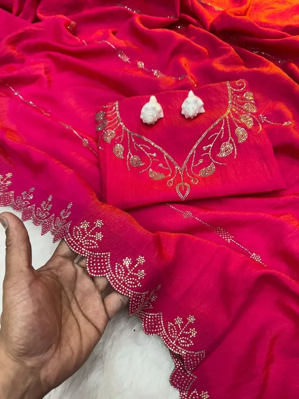 Rani_Pink_Soft_Silk_Premium_&_Elegant_Saree_With_Unstiched_Blouse