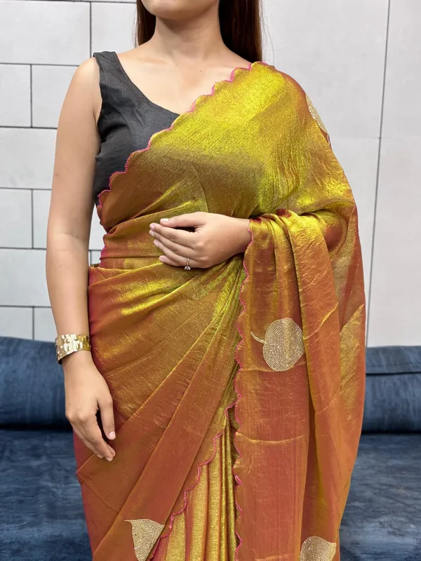 Multicolor_Space_Silk_Premium_&_Elegant_Saree_With_Unstiched_Blouse
