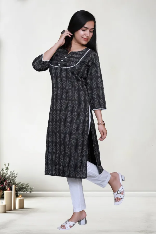 Black_Thread_Jaqard_Design_Cotton_Blend_Long_Straight_Kurti