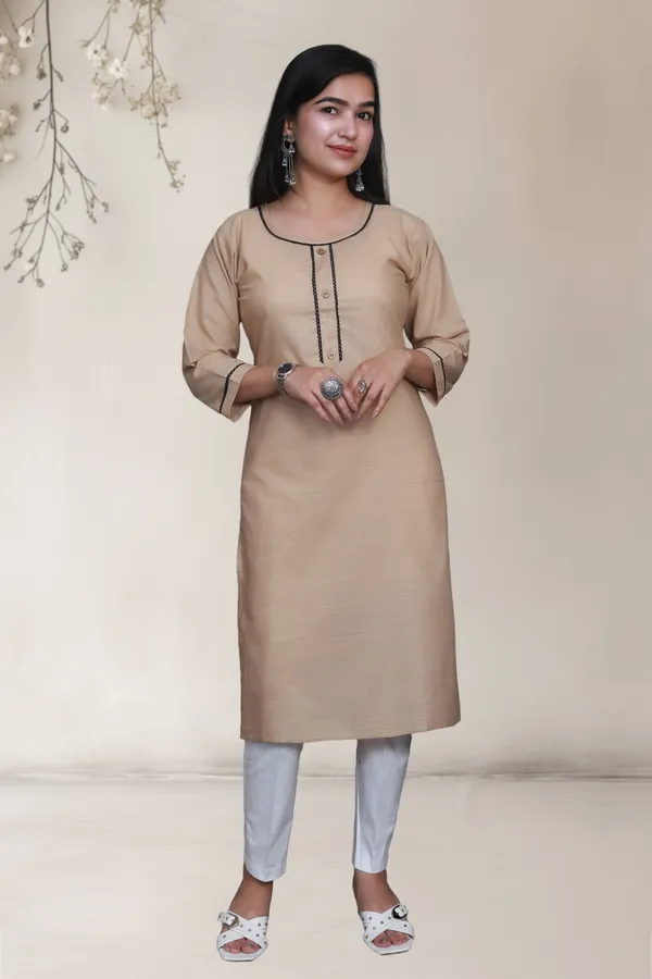 Beige_Self_Design_Cotton_Blend_Long_Straight_Kurti