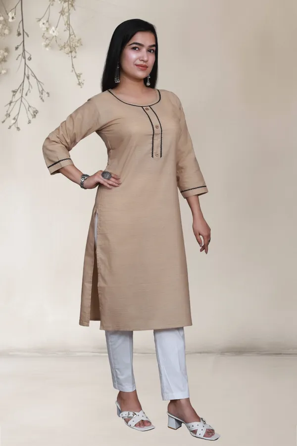 Beige_Self_Design_Cotton_Blend_Long_Straight_Kurti