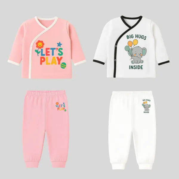 Multicolor_Premium_Cotton_Jhabla_&_Pyjama_For_Kids_(Pack_Of_2)
