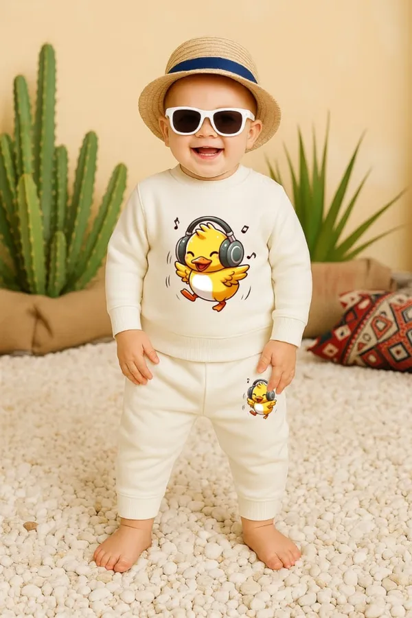 White_Premium_Cotton_Sweatshirt_&_Pyjama_Set_For_Kids