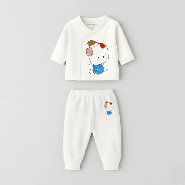 Multicolor_Soft_Cotton_Jhabla_&_Pyjama_Set_For_Kids_(Pack_Of_3)