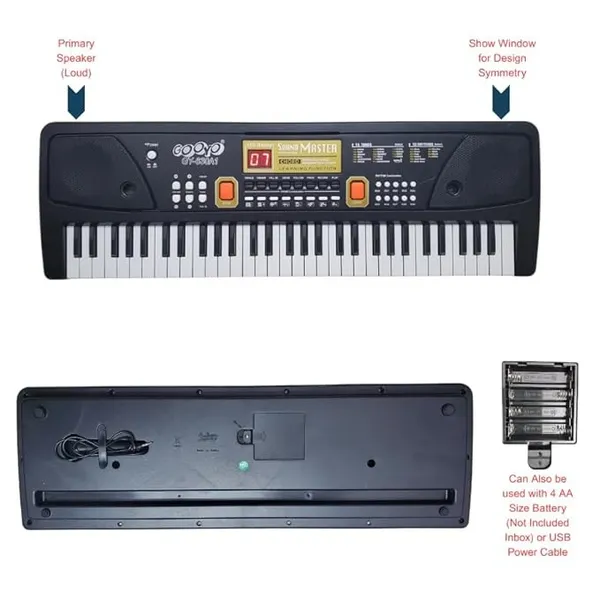 61_Keys_Electronic_Piano_Keyboard_for_Beginners_with_LED_Display_&_Mic_|_Portable_Digital_Music_Keyboard_with_Multiple_Tones,_Rhythms,_Recording_&_Playback