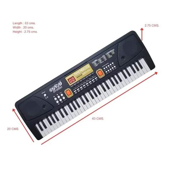 61_Keys_Electronic_Piano_Keyboard_for_Beginners_with_LED_Display_&_Mic_|_Portable_Digital_Music_Keyboard_with_Multiple_Tones,_Rhythms,_Recording_&_Playback