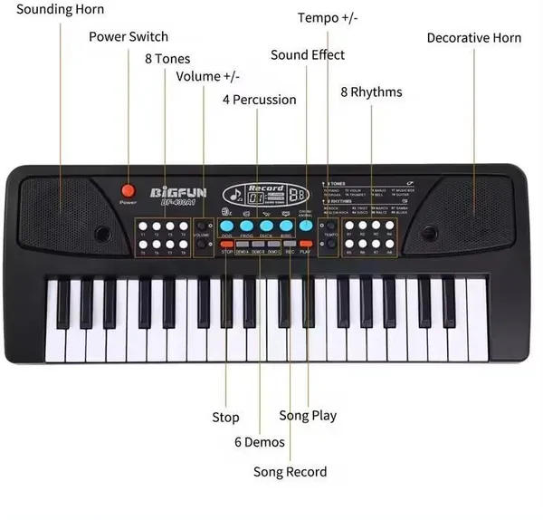 37_keys_Electronic_Piano_Keyboard_with_LED_Display_&_Microphone,_Electronic_Piano_Keyboard_with_LED_Display_&_Microphone,_Analog_Portable_Keyboard