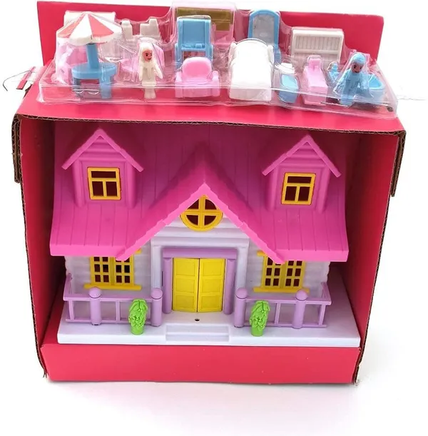 Multicolor_Mini_Dollhouse_for_Girls_House_Play_Set_with_Furniture_(Small_Doll_House_Kids_)