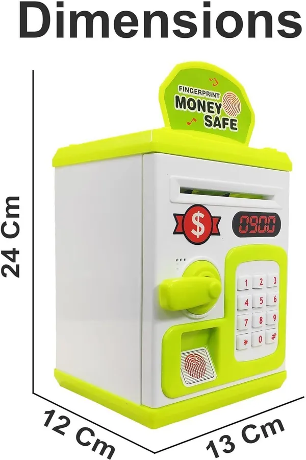 Green_Piggy_Bank_Safe_Box_Money_Coin_ATM_Kids_Coin_Bank