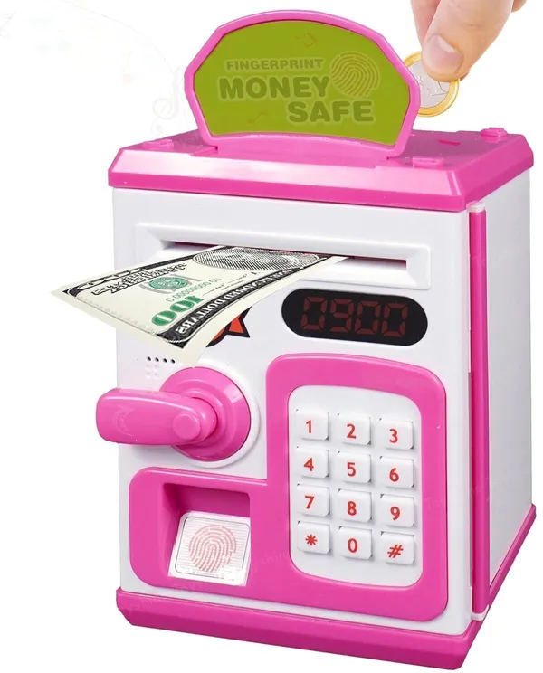 Pink_Piggy_Bank_Safe_Box_Money_Coin_ATM_Kids_Coin_Bank
