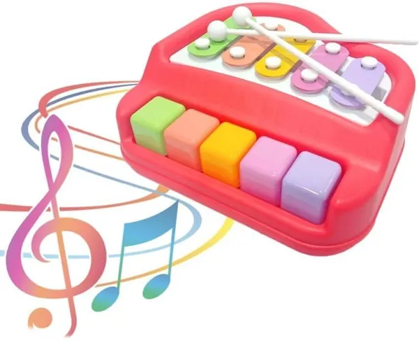 Red_Non_Battery_2_In_1_Mini_Piano_And_Xylophone_Toy_With_Colorful_Keys_&_2_Mallets