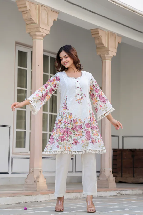 Cotton_white_floral_kurti__with_pant