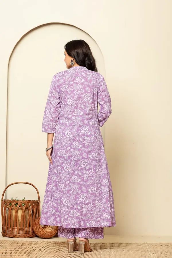 Lavender_Cotton_A-Line_3_piece_set_for_Women