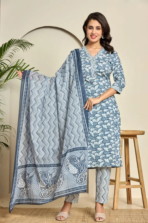 Grey_Jaipuri_Cotton_Straight_3_Piece_Set_For_Women