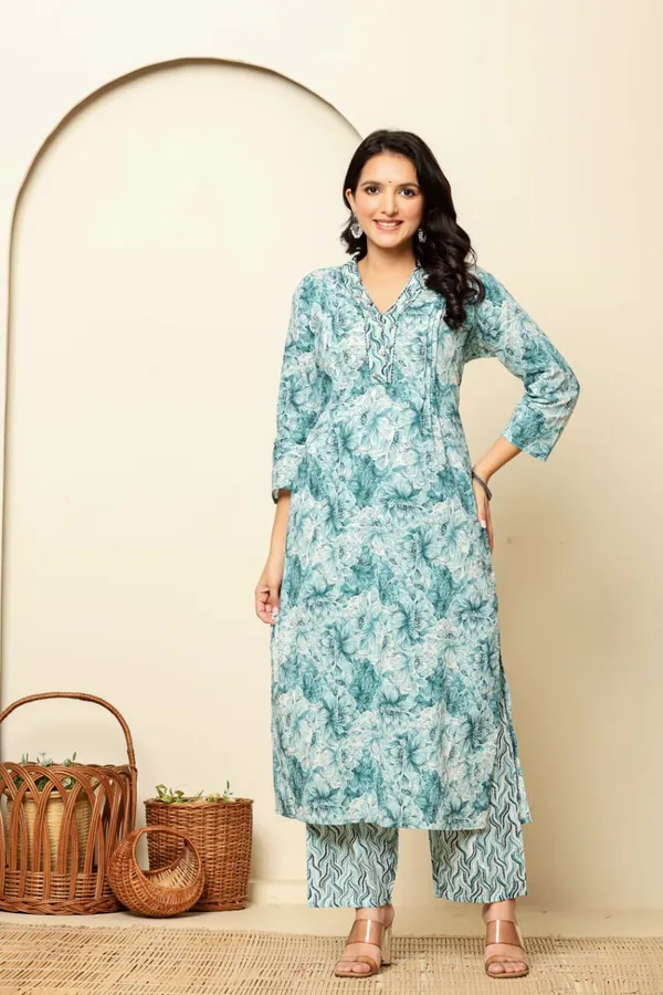 Blue_Cotton_Straight_3_piece_set_For_Women