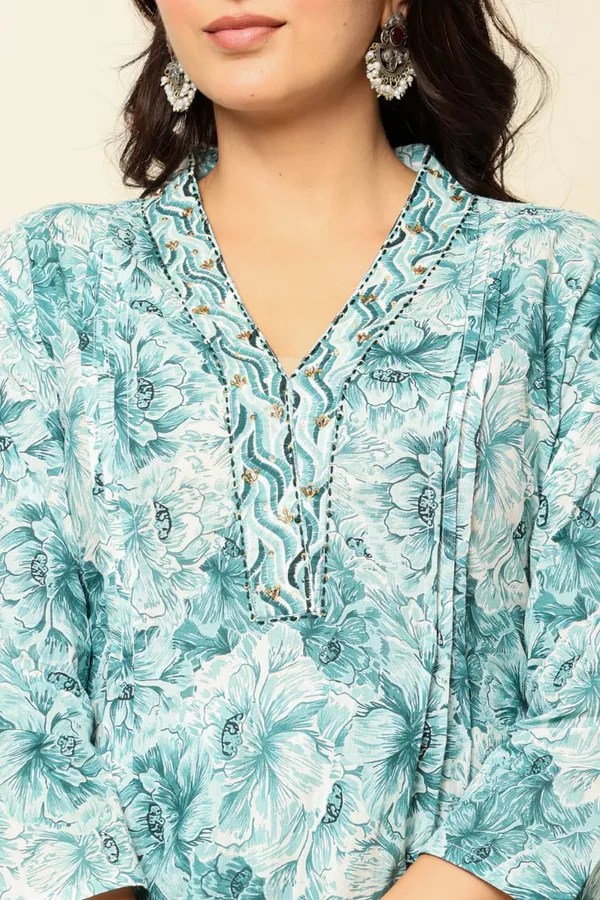 Blue_Cotton_Straight_3_piece_set_For_Women
