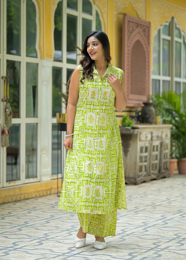 Green_Cotton_Long_Co-Ord_Set_For_Women