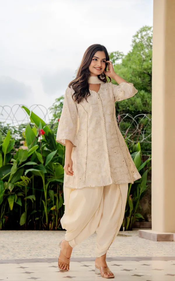 Premium_cotton_off_white__embroidered_work_kurti_with_dhoti_and_dupatta
