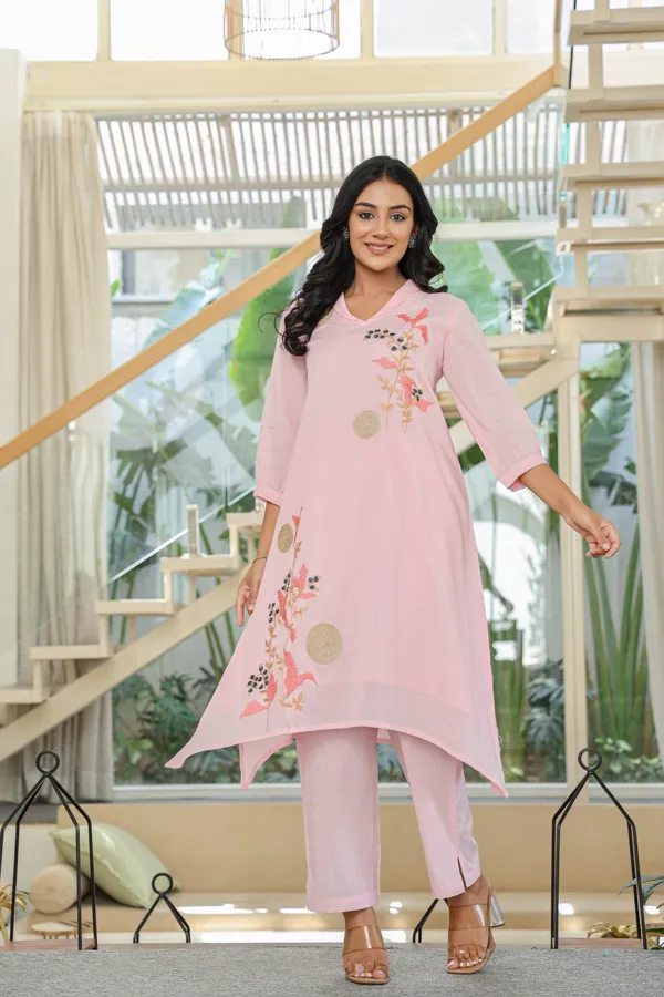 cotton_light_pink_floral_embroidered_kurti_with_pant